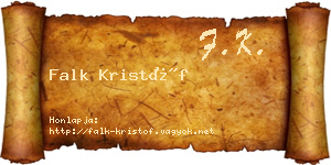 Falk Kristóf névjegykártya